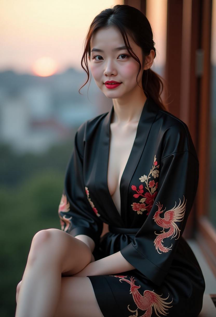 顾青禾查看旧港照片
